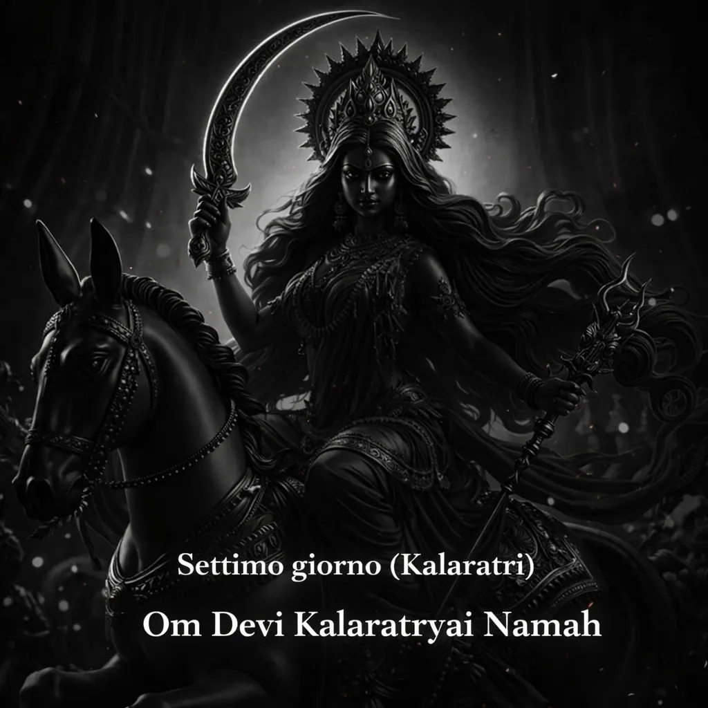 Kalaratri, la Dea della settima notte di Navaratri, scura e potente